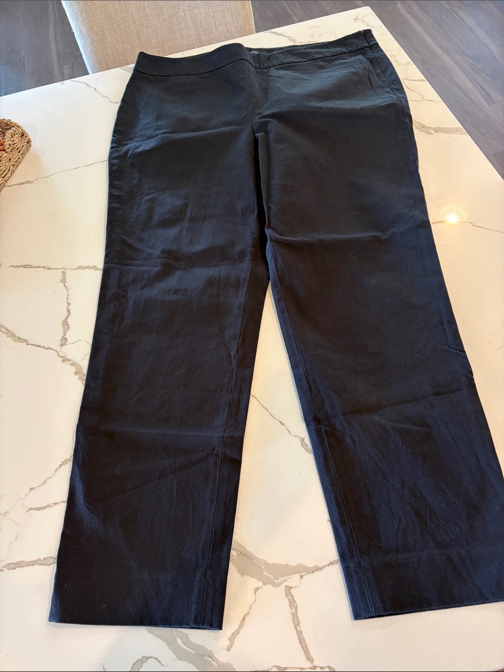 Talbots Black Cropped Straight-Leg Pants